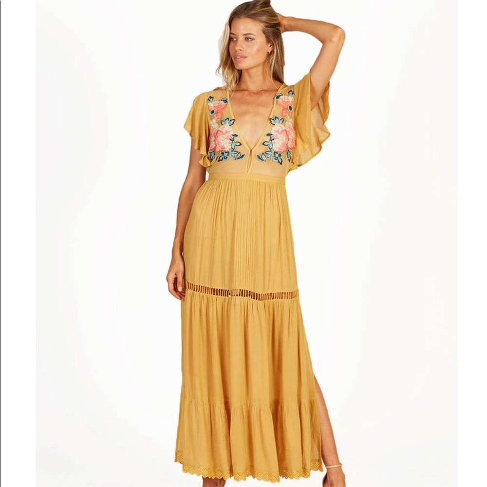 Cleobella amery maxi dress, mustard